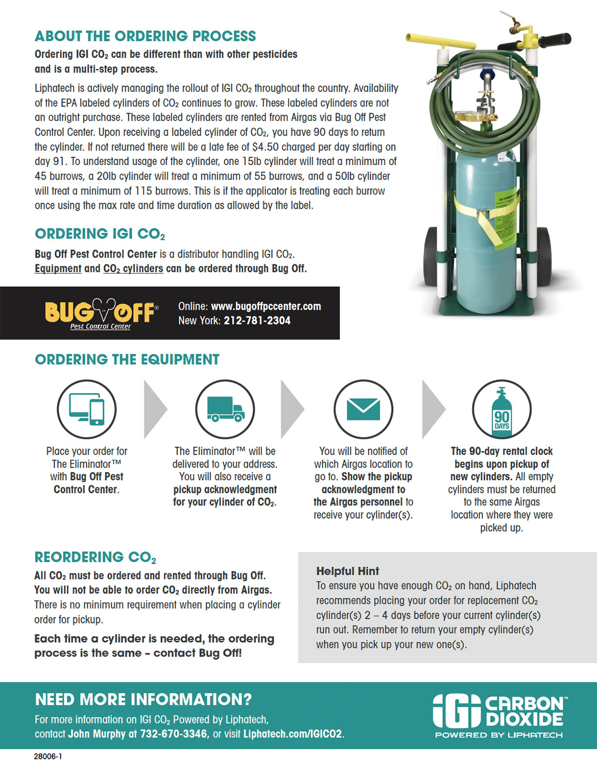 Liphatech IGI CO2 System Bug Off Pest Control Center